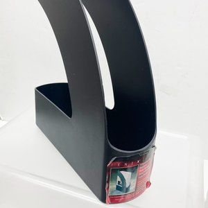 Tenex 24601 Magazine File Holder Office Organizer Black Rack Vintage 1997 USA